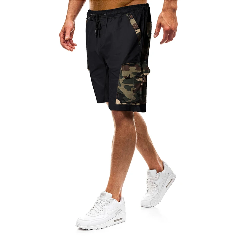 PADEGAO Brand High Quality Summer 2019 New Men's Fashion Leisure Comfort Camouflage Stitching Tie Belt Tool Shorts | Мужская одежда
