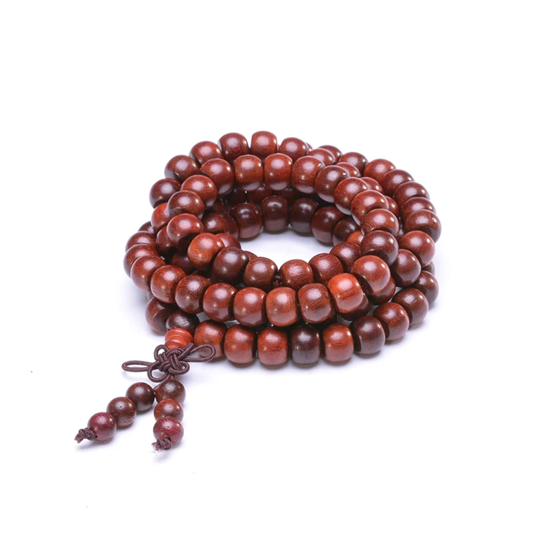 Натуральное сандаловое дерево Йога 108 мала Браслеты Шарм многослойный Тибетский