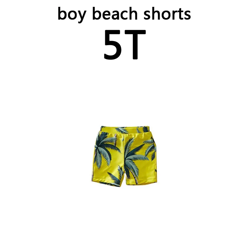 boy size 5T Женский купальник для мамы и дочки; Семейный комплект; купальный костюм с тропическим принтом кокосовой пальмы; пляжная одежда для мужчин и мальчиков; пляжные шорты - Цвет: boy size 5T