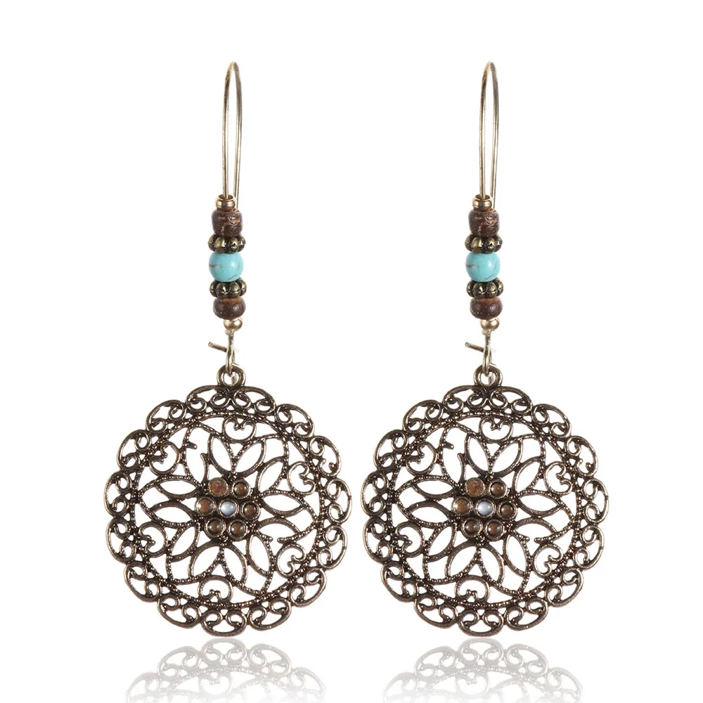 Женские винтажные серьги капельки Boho индийские в виде капель воды модные женские