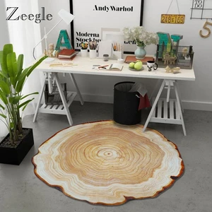 zeegle tree ring round carpet rugs for living room child carpet bedoom non slip floor rug computer chair mat for kids room free global shipping