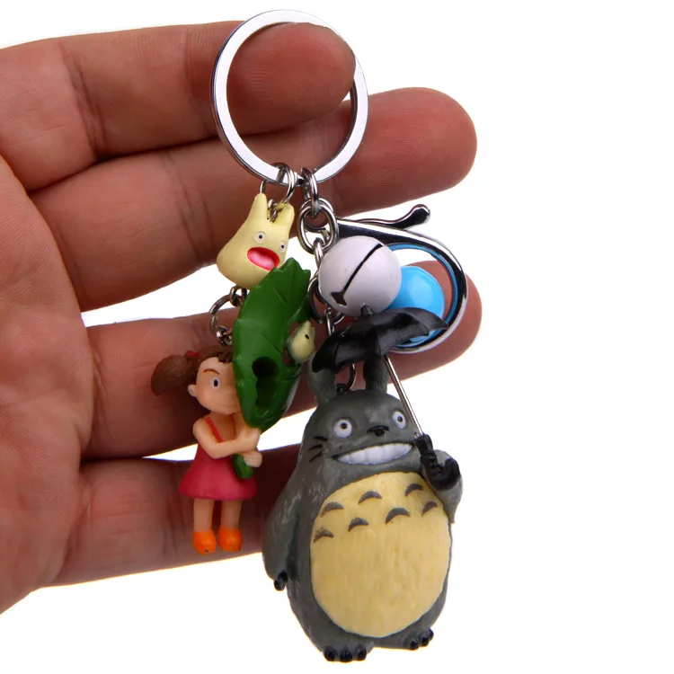 DF-3 Hayao Miyazaki Ghibli милый ПВХ аниме Мой сосед фигурка Тоторо брелок для ключей детские рождественские подарки - Цвет: DF-3