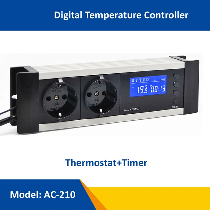 AC-210 0-50C вкл. Выкл. Термостат для рептилий с таймером AU EU UK US розетка датчик регулятор температуры ПЭТ