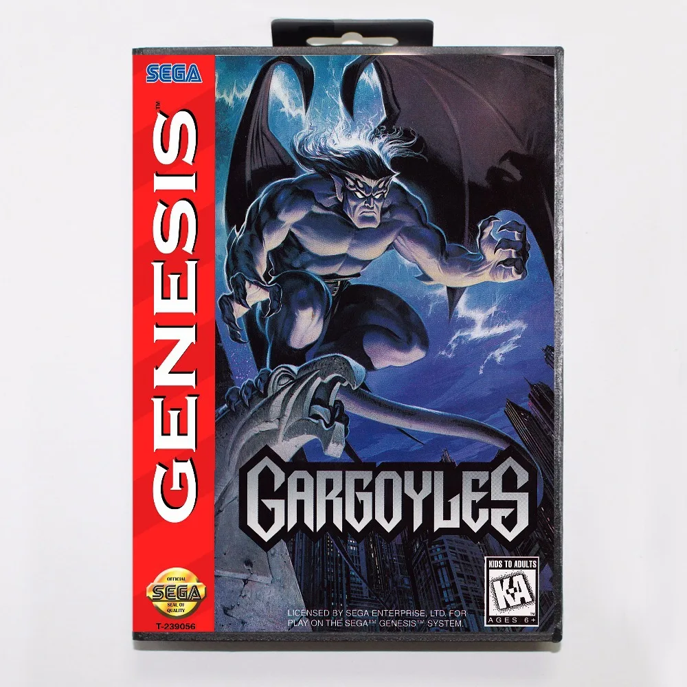 Игровой картридж Gargoyles 16 бит игровая карта MD с розничной коробкой для Sega Mega Drive
