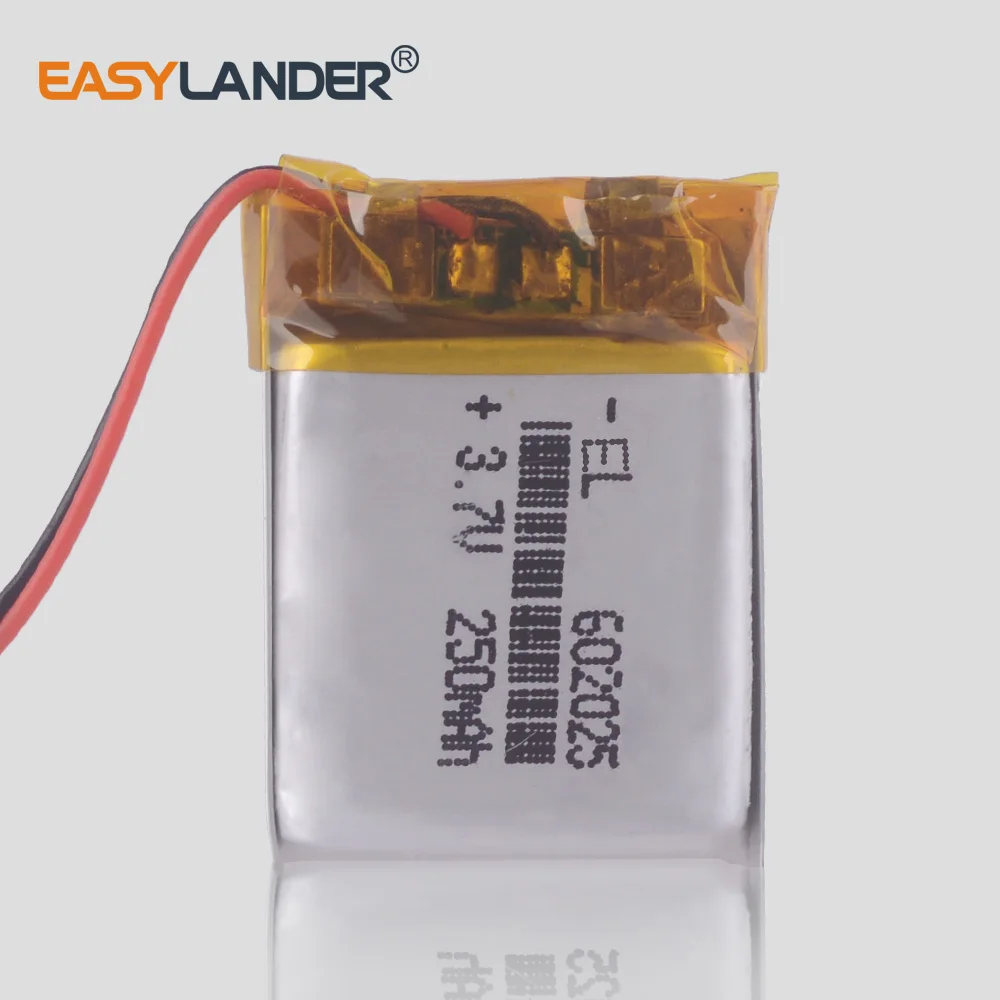 3,7 V 250mAh 602025 литий-полимерный литий-ионный аккумулятор с PCM для Mp3 плеймеров MP5 GPS PSP mobile bluetooth