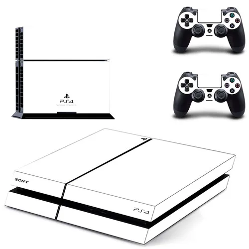 DPTM1950 Чистый белый черный цвет PS4 Кожа Наклейка для sony playstation 4 консоли и 2 контроллера PS4 скины наклейки виниловые аксессуары - Цвет: DPTM1950