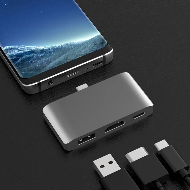 Док станция Thunderbolt 3 USB Type C в режим HDMI Dex для Samsung Galaxy S8/S9 navd с PD 0 Macbook Pro C|Адаптеры Type-C|