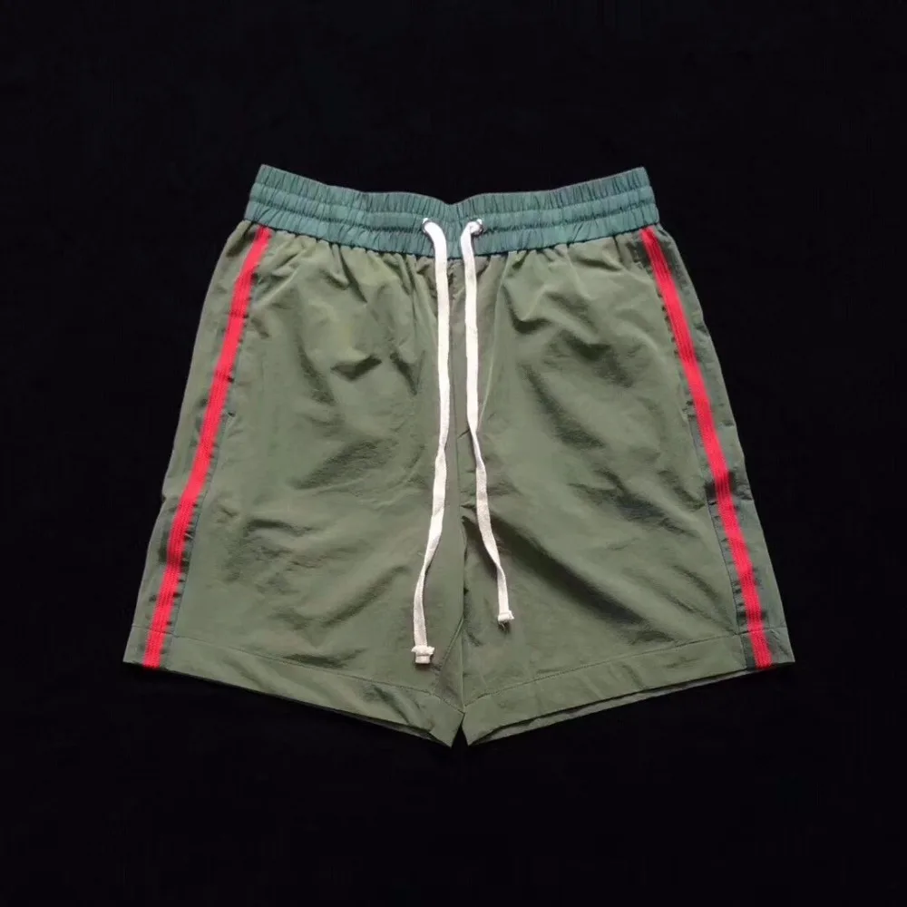 Винтажные шорты в полоску для мужчин повседневные стиле хип хоп с эластичной