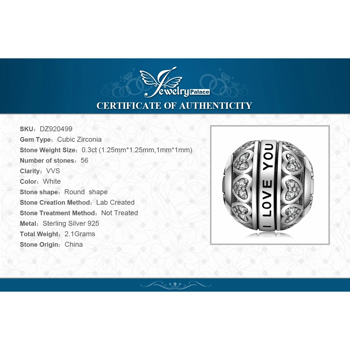 JewelryPalace бабушки Для женщин Винтаж Сердце Любовь красивый нежный 925 пробы Серебряный Шарм бусы из бисера Fit Браслеты