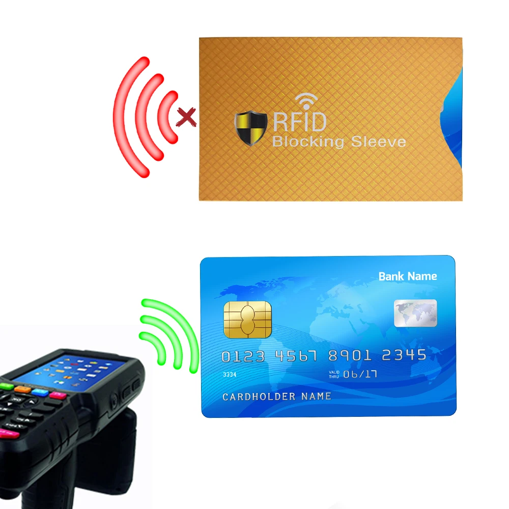 12 упаковок RFID рукава Защита для Карт RFID Блокировка Карты Рукава идентичность Противоугонный чехол для кредитной карты желтый
