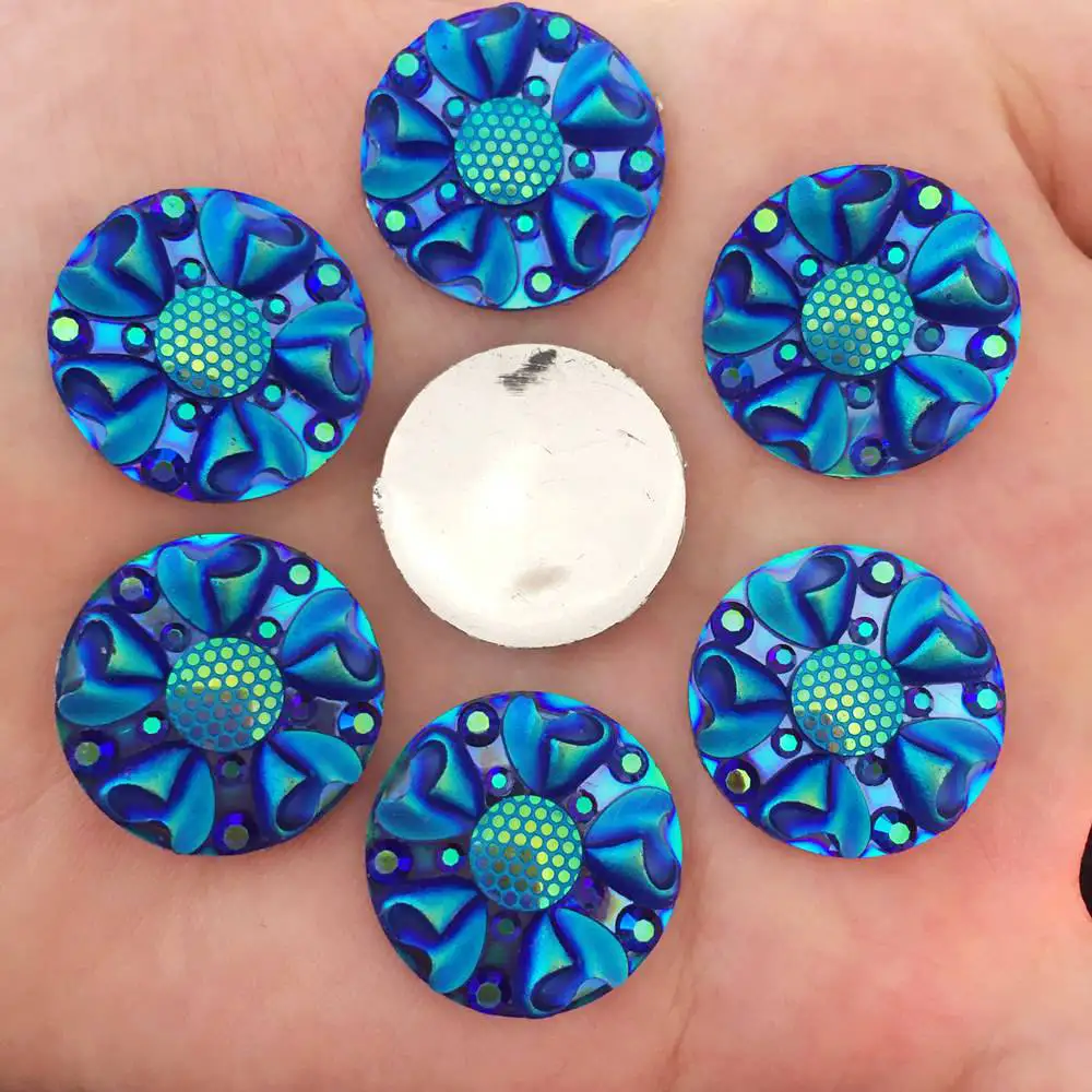 20 шт. круглые пуговицы для одежды мм|rhinestone wedding button|ab resinflower rhinestone |