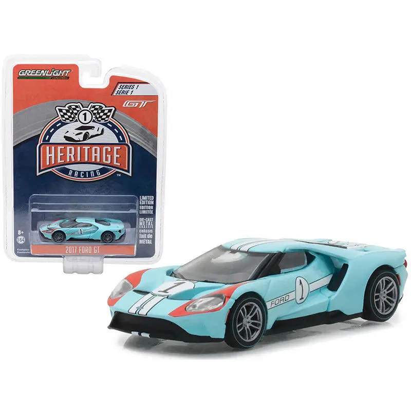 GL 1: 64 Ford GT 1966#1 Ford GT 40 Mk II сплав модель машинки, Diecast металлические игрушки подарок на день рождения для детей, носки для мальчиков