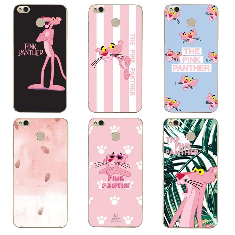 Feather Soft Clear TPU Phone Case For xiaomi redmi 4x 4a note5a note4x 5s mi6 note3 Pink Panther Painted Cover Free Shipping | Мобильные