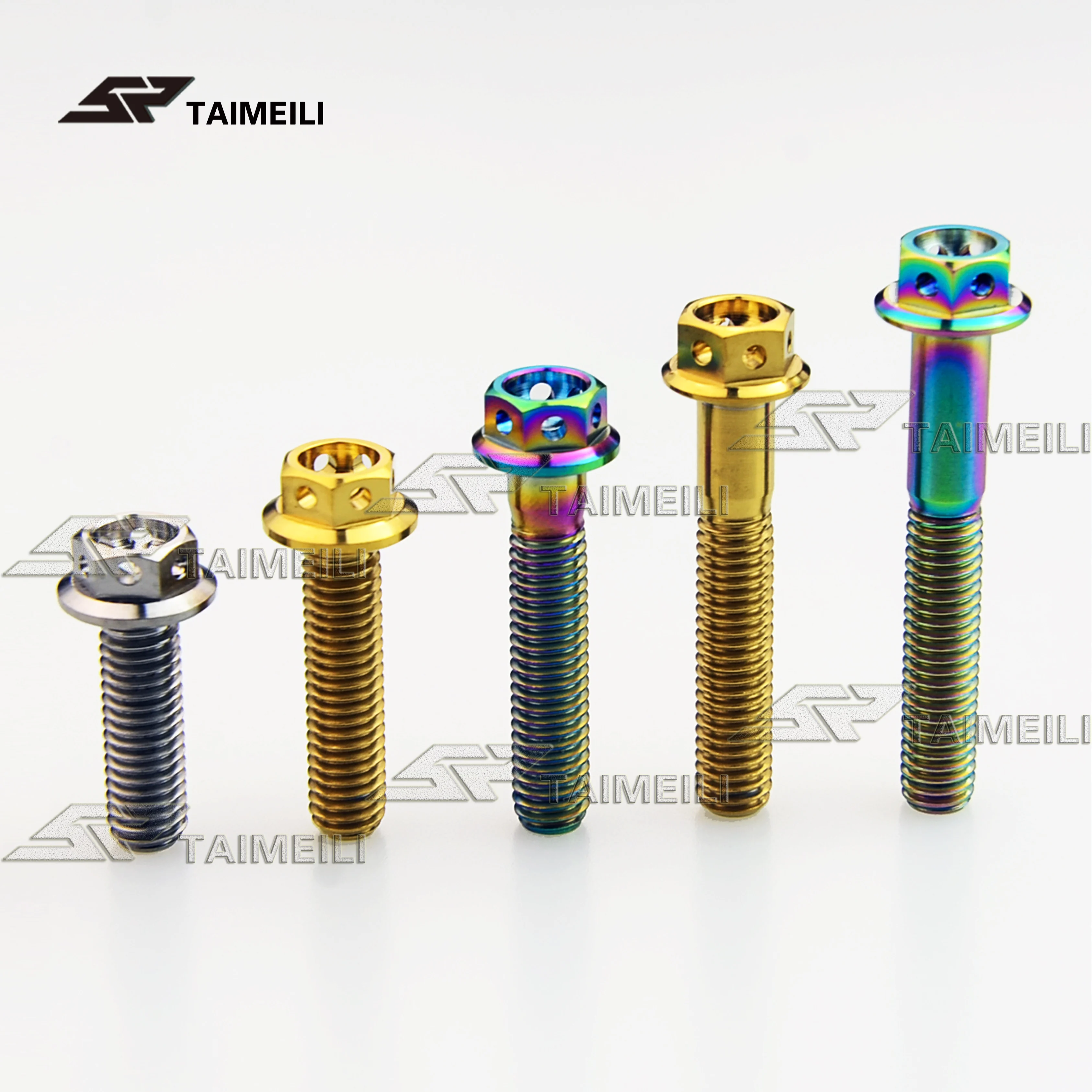 

Titanium screw GR5 flange head screw head with holes M6x10/15/20/2530/35/40/45/50mm GR5 material motorcycle shell renovation rep
