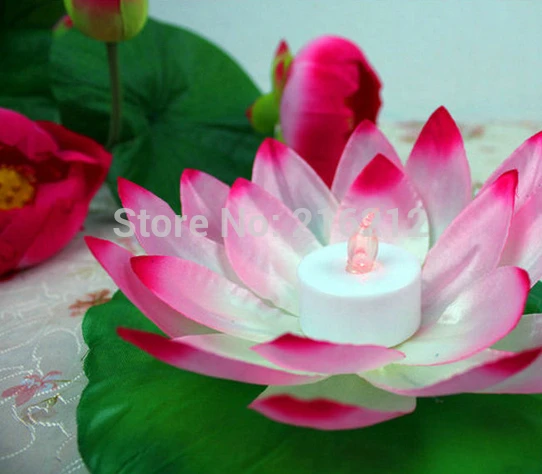 Диаметр 19 см Светодиодная лампа лотоса красочно изменен плавающий бассейн воды