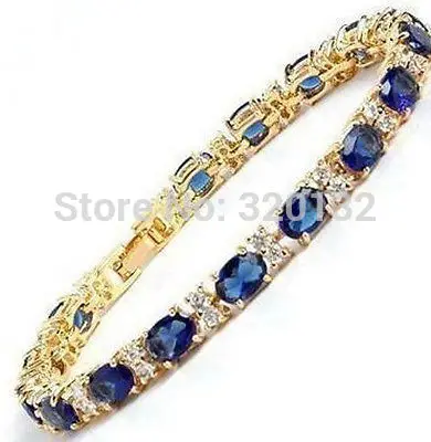 

Fashion Jewelry blue Tourmaline Bracelets 7.5"