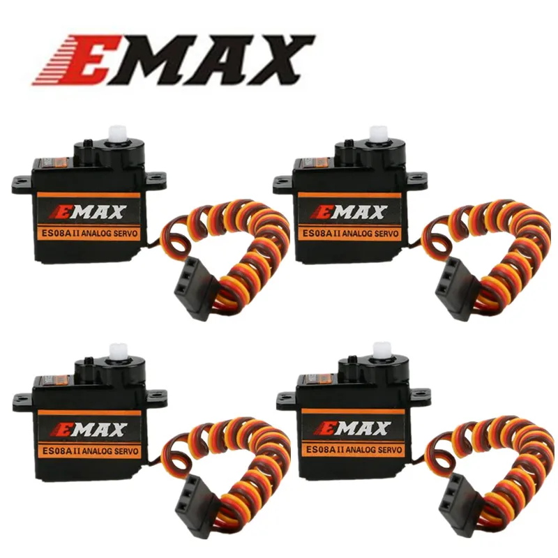 4 x EMAX ES08A II 8,5g мини-Аналоговый сервопривод для радиоуправляемой модели скидка 30