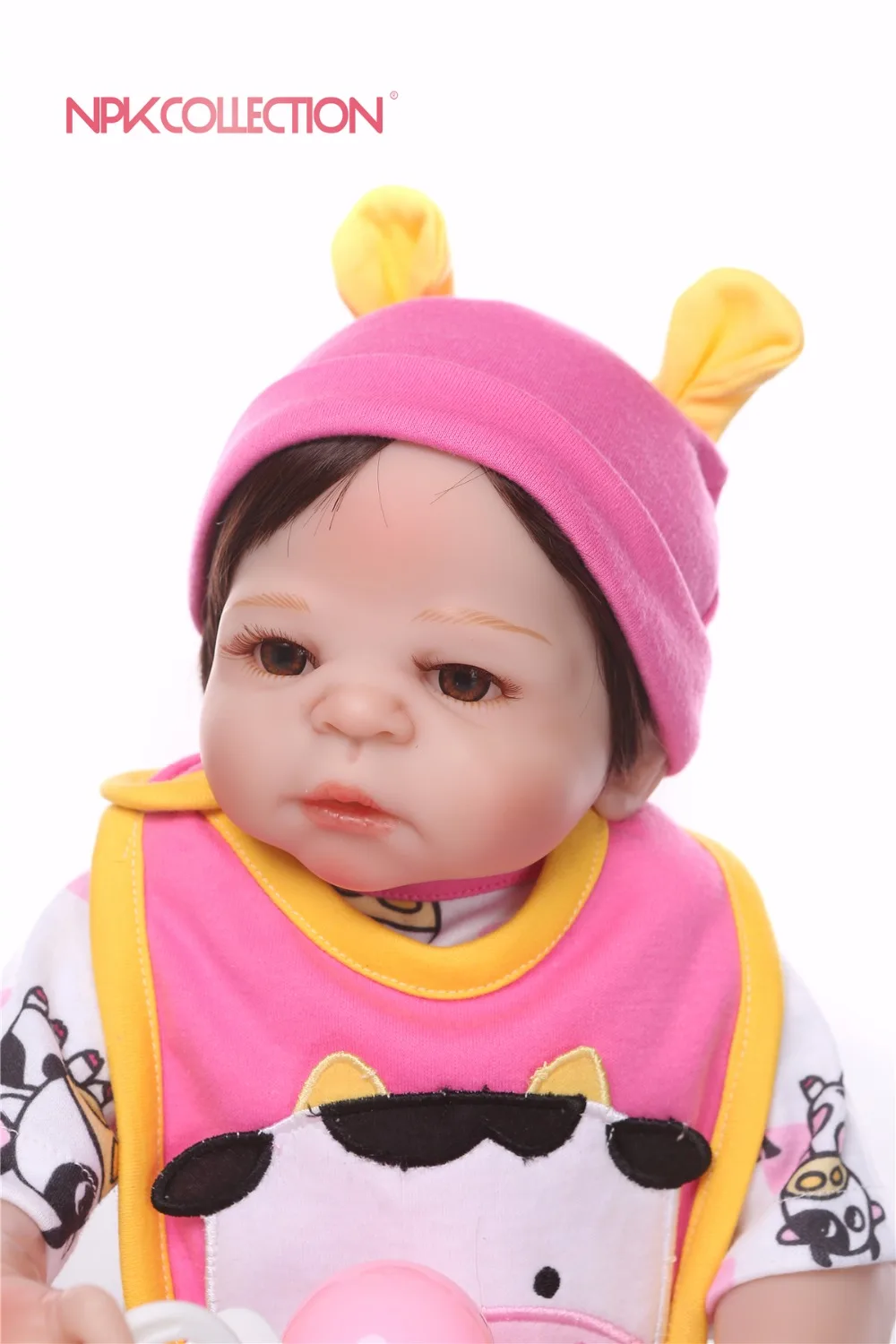 NPK 19 дюймов 46 см милый Кот кукла реборн маленькая полный силиконовые Bebes Reborn девушка кукла Boneca модные куклы для девочек Подарки На Рождество
