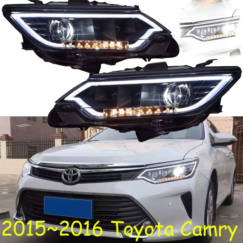 Автомобильный Стайлинг для Camry 2014 2015 2016 V55 задние фары DRL Биксеноновые линзы