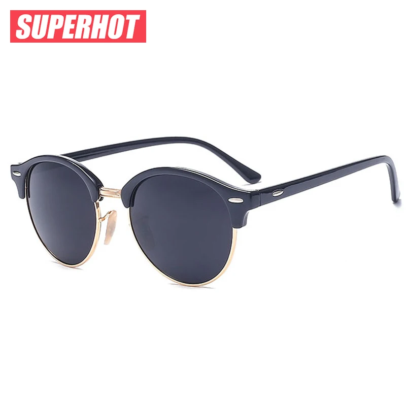 Супермодные Круглые Солнцезащитные очки для мужчин и женщин солнцезащитные gafas