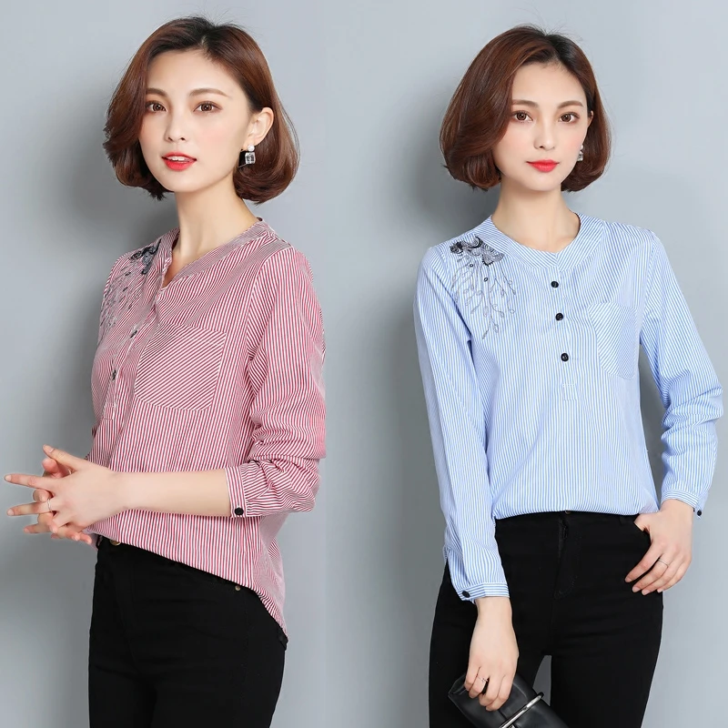 Горячая Распродажа весна 2020 новая однотонная полосатая рубашка корейский стиль