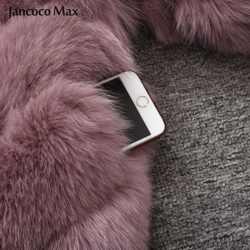 Модное стильное пальто с натуральным лисьим мехом Женская Весенняя зимняя Роскошная куртка из натурального меха высокого качества S7504
