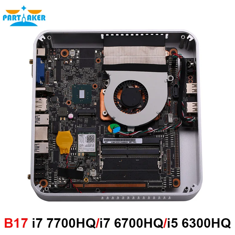 Приставка Intel Core i7 7700HQ 6700HQ i5 6300HQ мини ПК с Windows 10 микро компьютер DDR4 RAM 4K HTPC HDMI DP|Мини