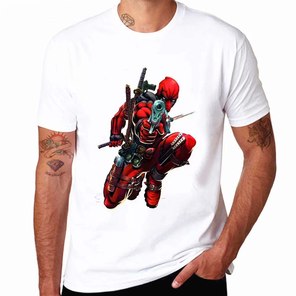 Футболка аниме графика дэдпул футболка мужская мода мертвый бассейн крутая