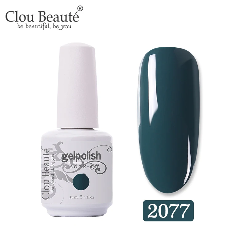 2077 Clou Beaute 375 цветов набор гель-лаков полуперманентный Vernis Матовый верхний слой УФ-гель для ногтей топовый лак впитывающий Гель-лак - Цвет: 2077