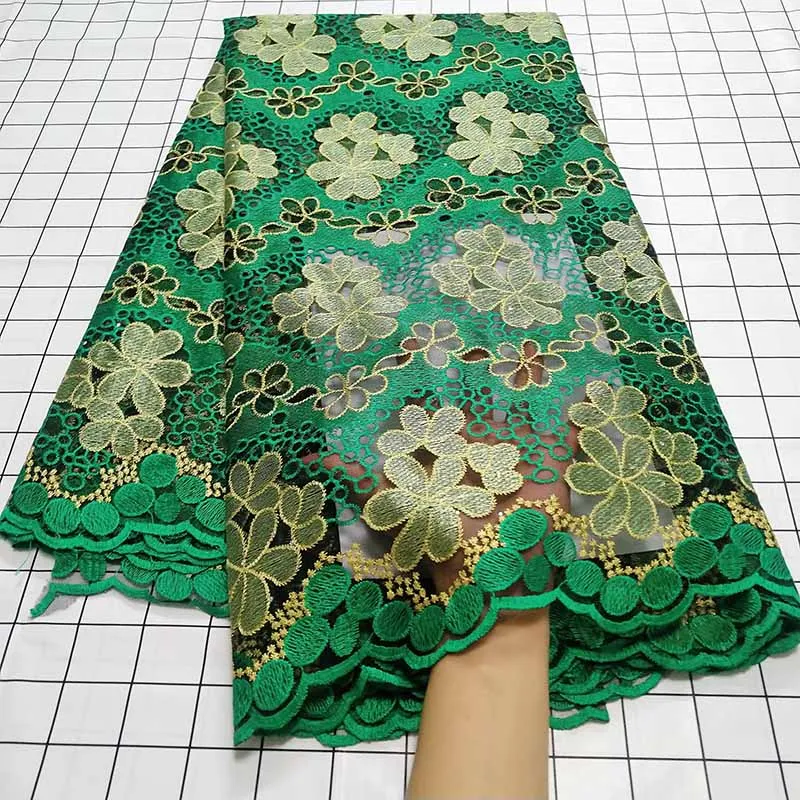 Aqua green африканская швейцарская вуаль кружевная ткань высокого качества французский Тюль кружевная ткань нигерийский кружевной гипюр ткань с вышивкой - Цвет: As Picture 3