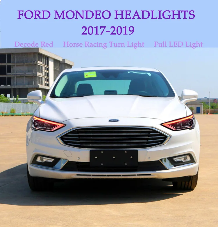 D-YL автомобильный Стайлинг для Ford Mondeo- фары Fusion светодиодный фары струящиеся оптические линзы DRL Желтый поворотный