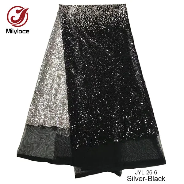 Milylace French Lace Fabric With Sequins Embroidery Multicolors African Tulle High Quality For Wedding Party JYL-26 | Дом и сад