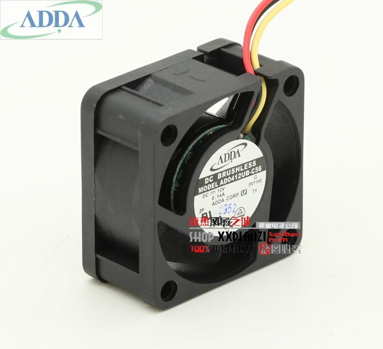Оригинальный охлаждающий вентилятор с двумя шарикоподшипниками для ADDA AD0412UB C56 4020
