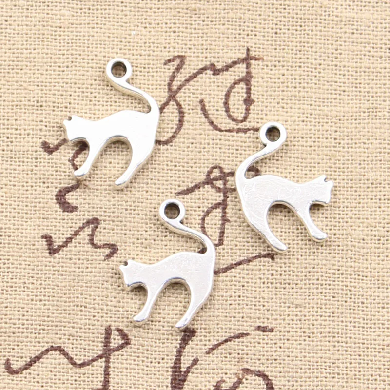 Подвески в виде Прыгающего кота Размером 19x14 мм антикварные подвески для