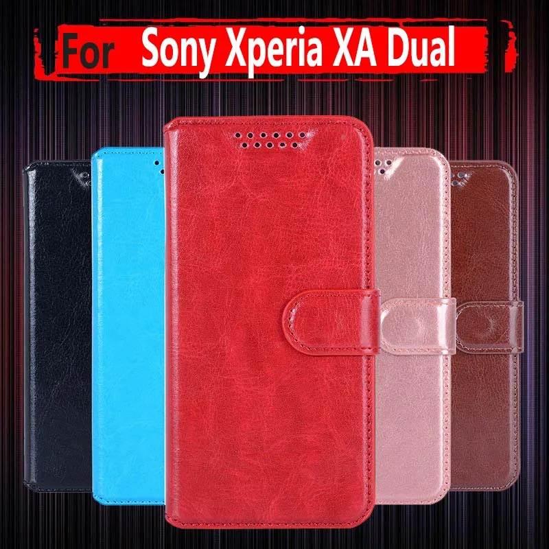 Модный Цветной флип чехол из искусственной кожи для Sony Xperia XA Dual F3111 F3113 F3115 Z6