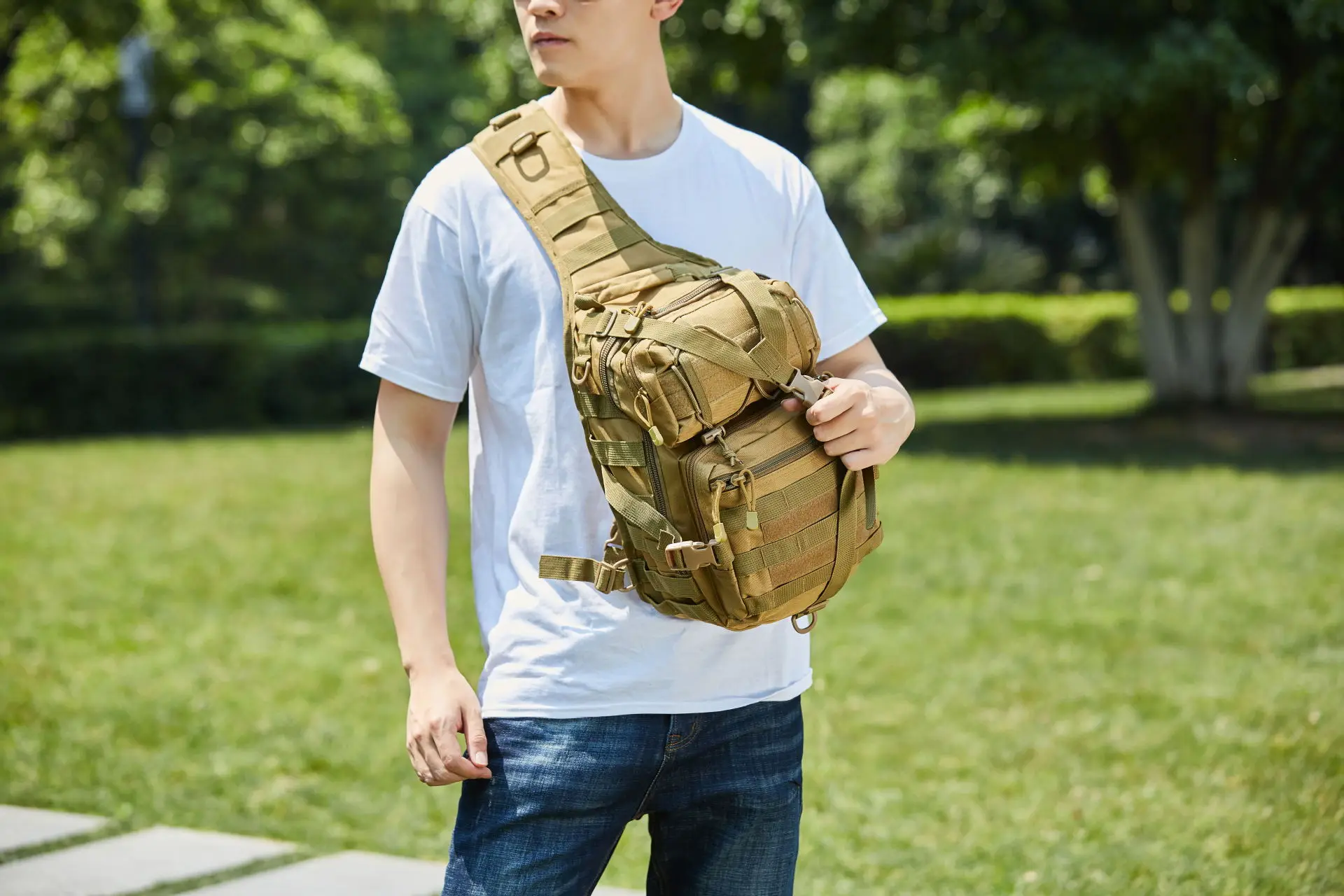 Large Capacity Shoulder Bag Outdoor Military Tactical Backpack MOLLE Army Climbing Camping Hunting Fishing Hiking Bag Sport