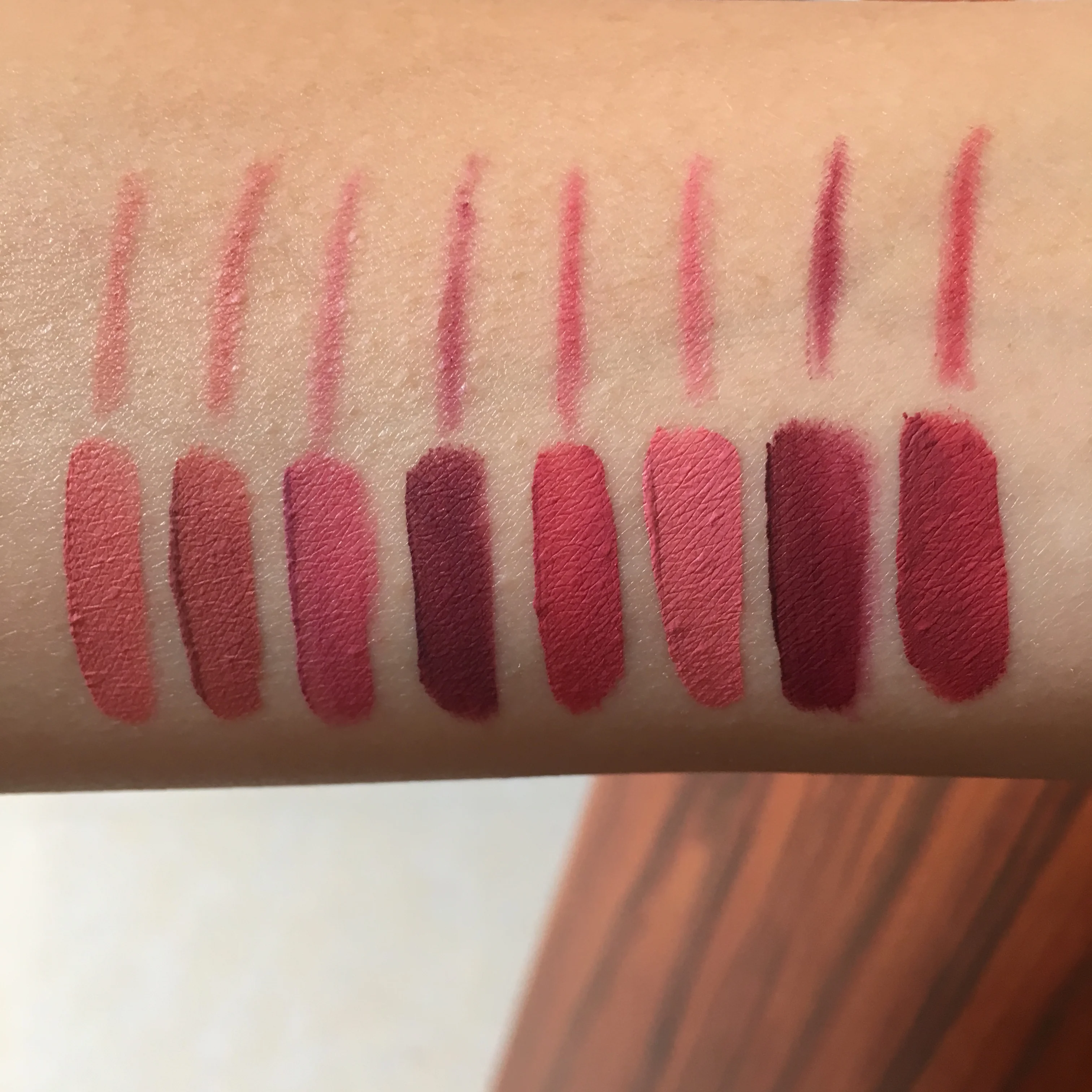 Liyada 8 компл. матовый блеск для губ + Lips Pencil Макияж Lasting Водонепроницаемый Жидкий