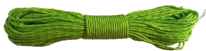 Neon Green 100FT 7 Core светоотражающий Паракорд парашютный шнур светоотражающий материал - Цвет: Neon Green