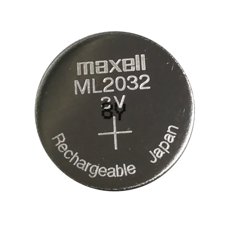 

high quality 2PCS/LOT New Original Maxell ML2032 3V Rechargeable lithium battery button cell button batteries (ML2032)