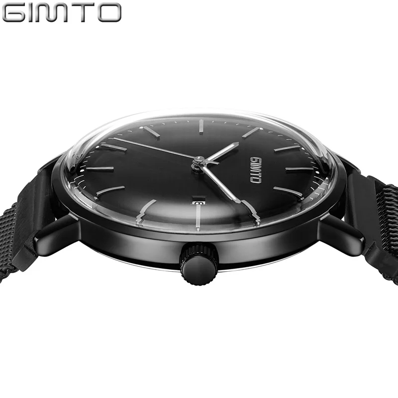 Для мужчин часы gimto модный бренд роскошный бизнес водонепроницаемый календарь