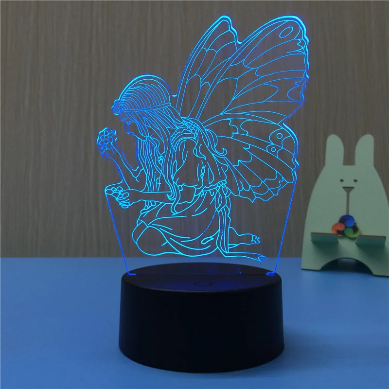 2019 Elf 3D ночник светодиодный голограма креативная настольная лампа Акриловая