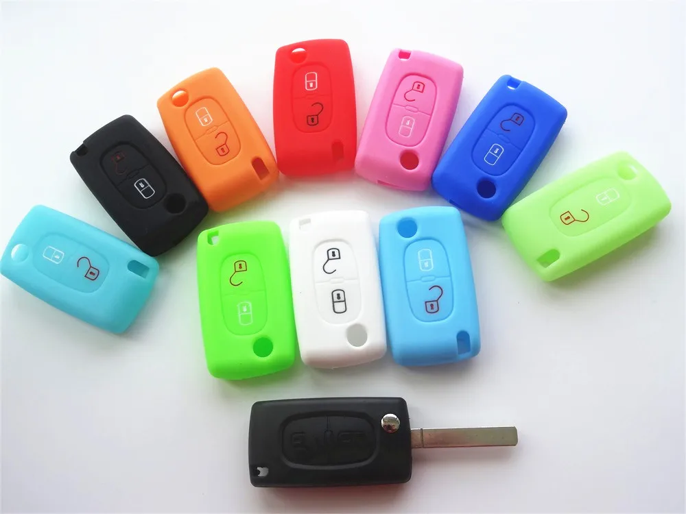 Силиконовый чехол для ключей AUTEWODE Citroen C4 C5 C3 C2 C4L Xsara Picasso Peugeot 208 207 308 RCZ 408 407 307 206 |