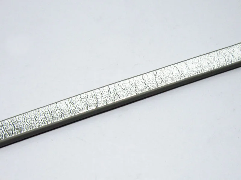 5x2mm Bright silver leather cord 5mm strips | Украшения и аксессуары