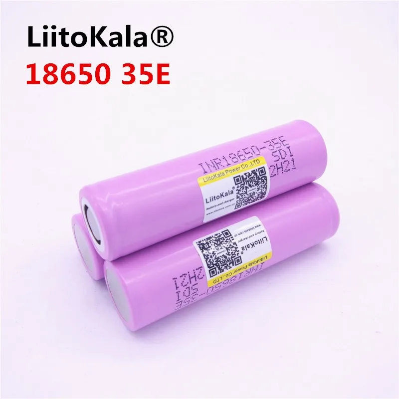 Аккумулятор Liitokala 3500 мАч descarga 13a inr18650 35e para 18650 li-ion 3 7 В | Электроника