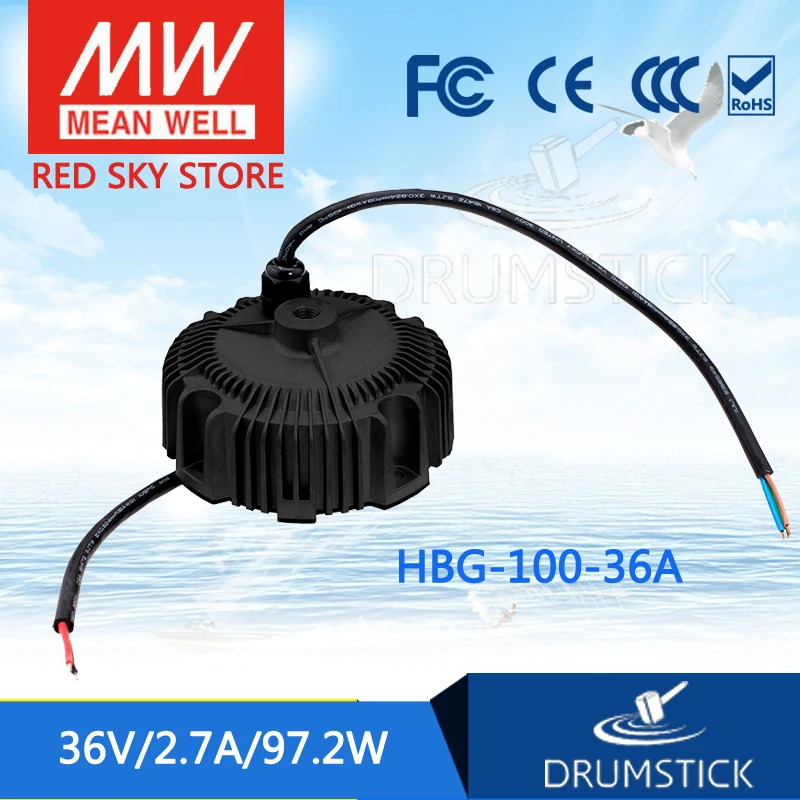 

Steady MEAN WELL HBG-100-36A 36V 2.7A meanwell HBG-100 36V 97.2W Single Output LED Driver Power Supply