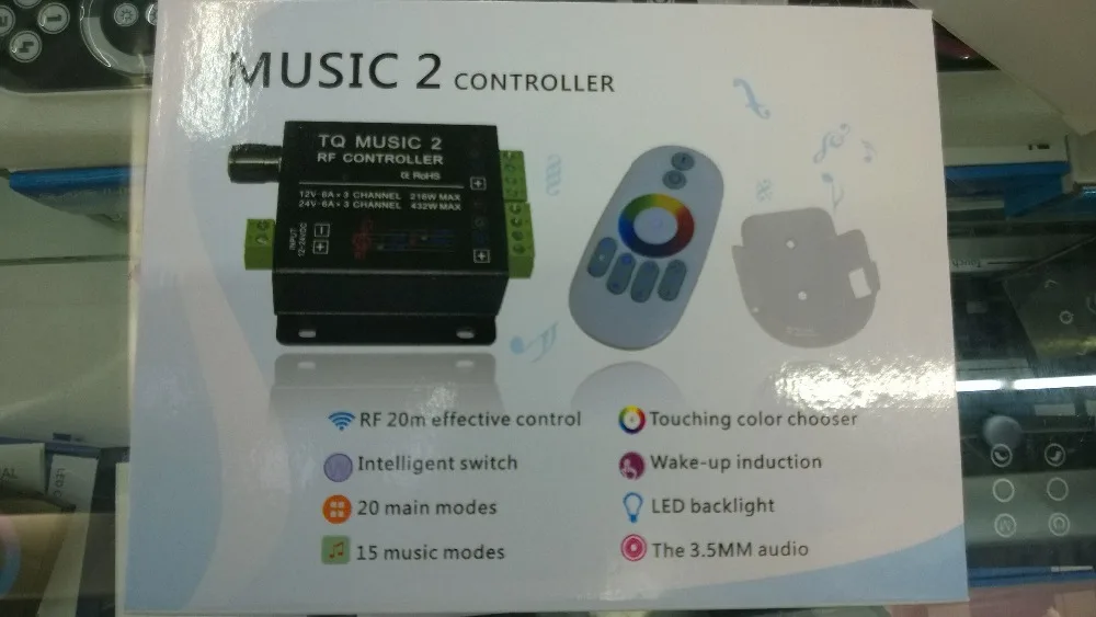 Светодиодный RGB музыкальный контроллер RF сенсорный пульт дистанционного