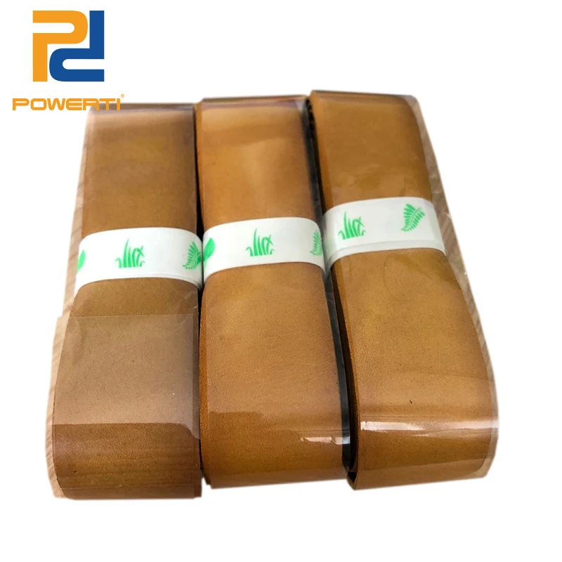 POWERTI 4 шт./лот 1 5 мм Теннисный овергрип Pacific Pro Кожаный захват (коричневый) толщина