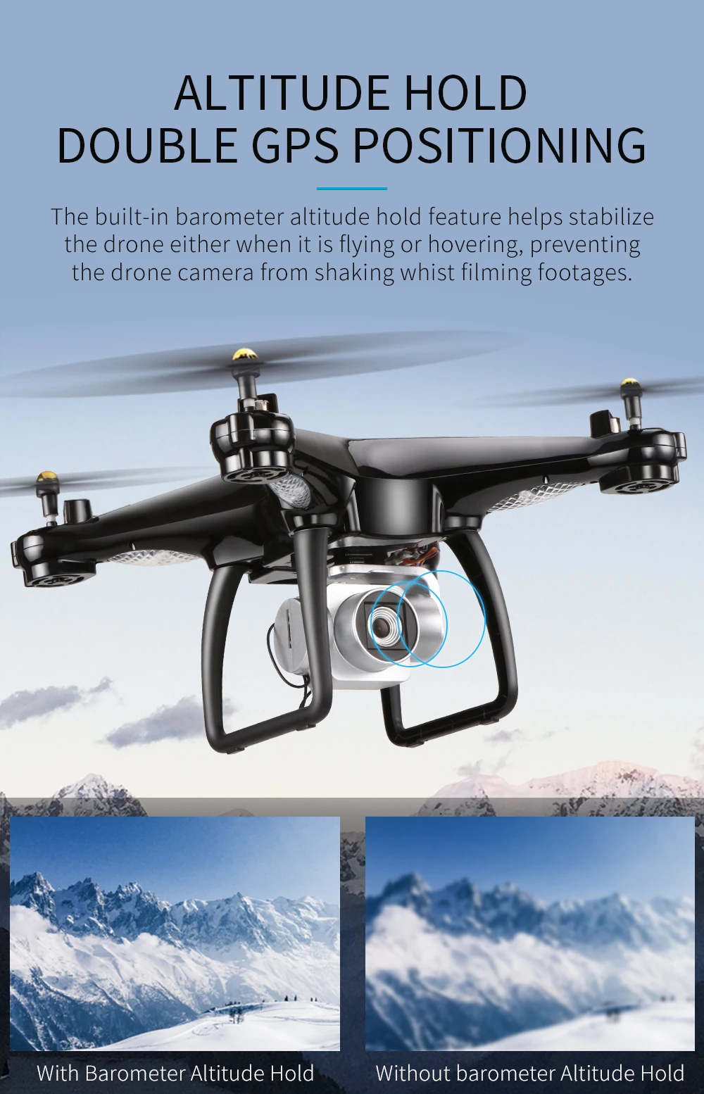 JJRC H68G gps Дрон камера 1080P HD 5G Wifi FPV Квадрокоптер, Радиоуправляемый вертолет Профессиональный Дрон компас Авто слежение Квадрокоптер игрушка