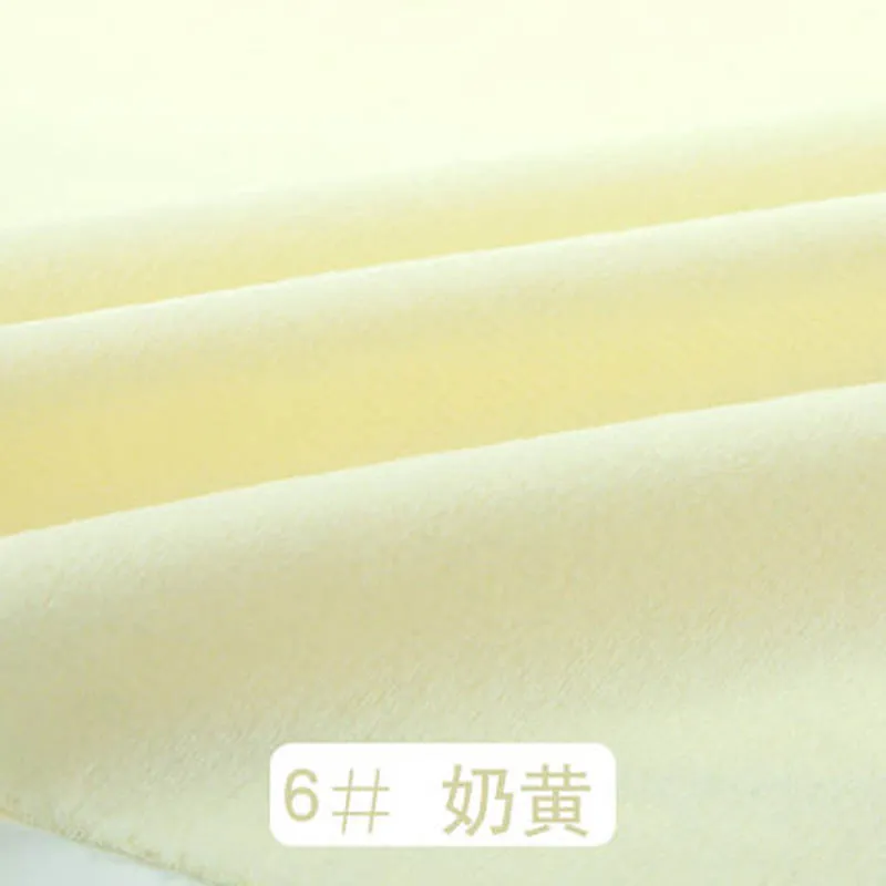 6 cream yellow Короткие Плюшевые ткани украшения Тильда Ткань счетчик наволочка обивка задний материал DIY фланель Ткань 1 ярд - Цвет: 6 cream yellow