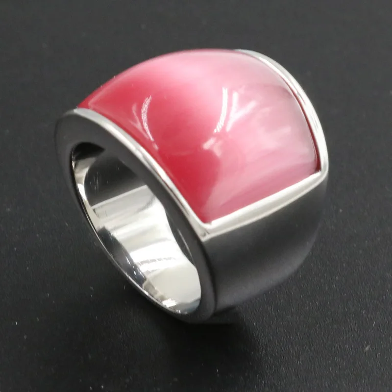 Европейское и американское кольцо из титановой стали модное белое с широким